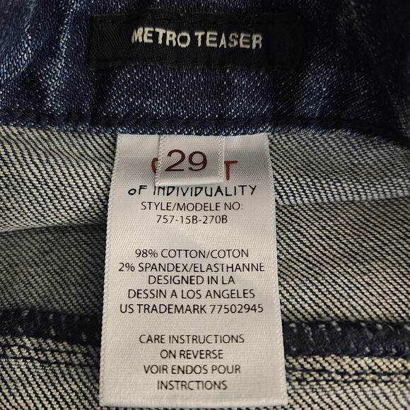 Cult of Individuality Jeans Womens 29 Blue Metro Teaser Grunge Biker - Picture 6 of 6